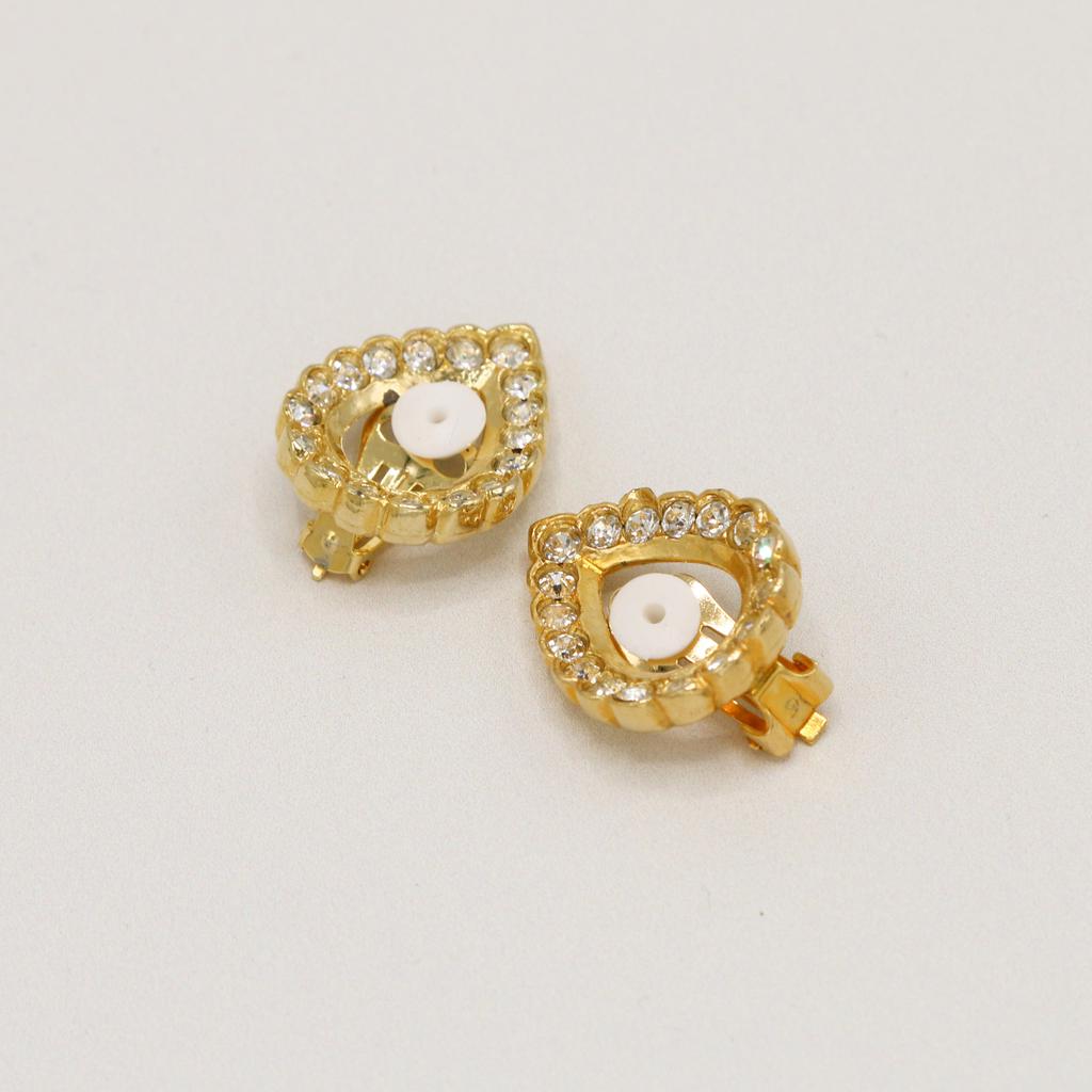 Orelia Vintage Vintage Open Drop Crystal Clip On Earring