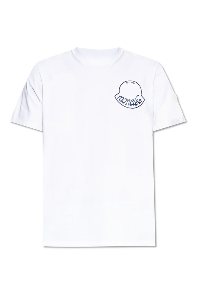 【関税/送料無料】MONCLER*Logo Embroidered Crewneck T-Shirt Moncler Crewneck T-Shirt in Cotton | Saks Fifth Avenue