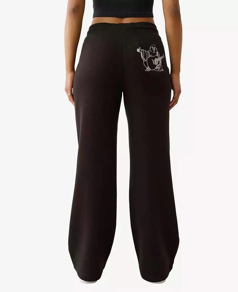 True Religion Women's Lurex Buddha Straight Leg Pants 2