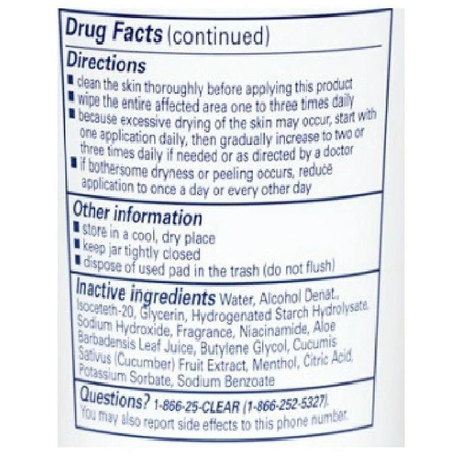 Clearasil Acne Control Treatment Facial Cleansing Daily Pads 5 in1 with Salicylic Acid 4