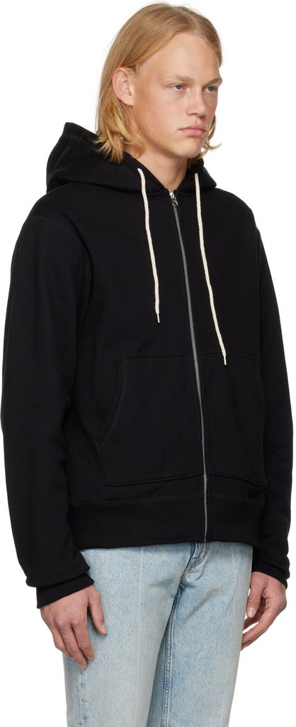 Naked & Famous Denim Black Zip Hoodie