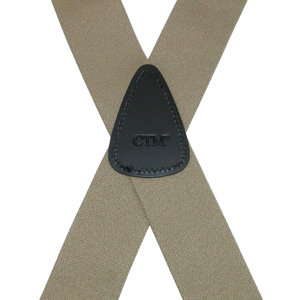 CTM Men's Elastic Basic X-Back Button-End Suspenders 3