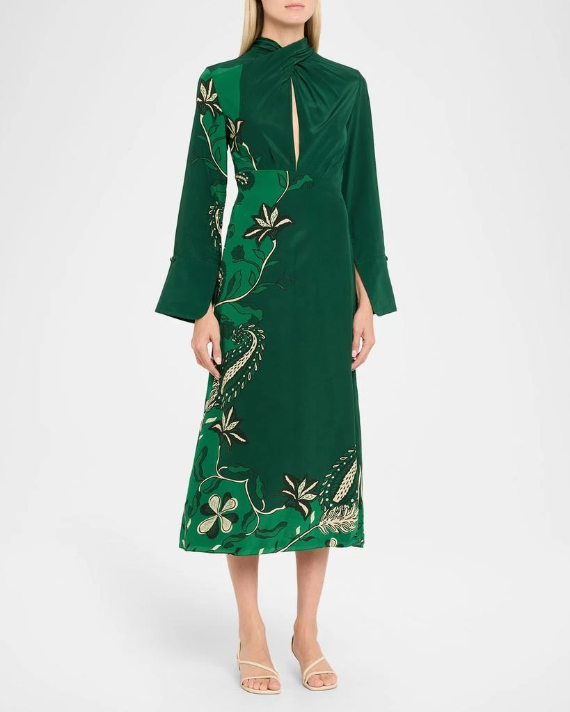 JOHANNA ORTIZ Candelaria Interdimensional Silk Maxi Dress 4