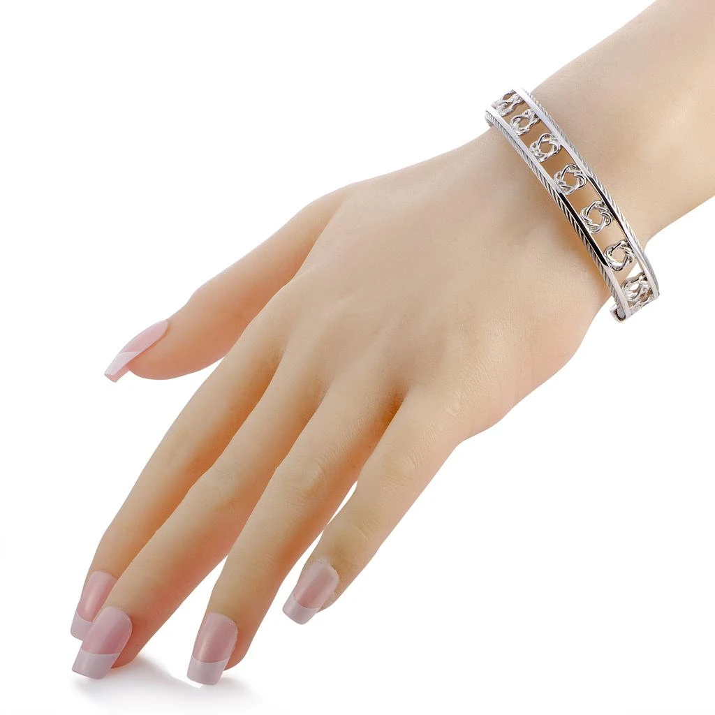 Charriol Heart to Heart Sterling Silver Bangle Bracelet Size Small 2