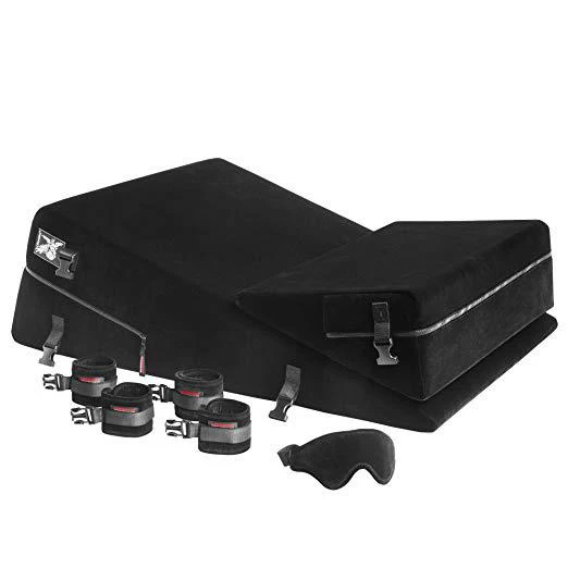 Liberator Black Label Wedge Ramp Combo Sex Positioning Pillows with Cuffs, 24 inch 1