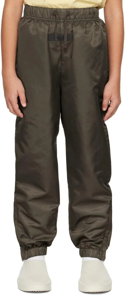 Essentials Kids Gray Nylon Track Pants 1