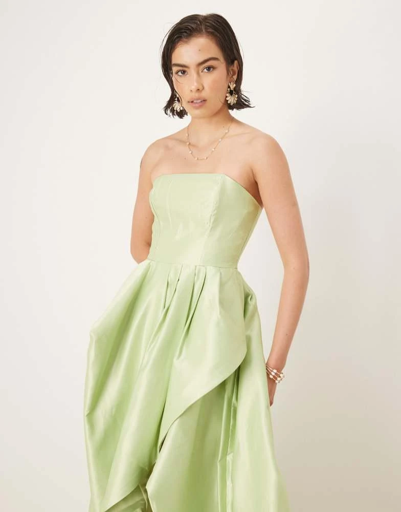 True Decadence True Decadence Strapeless maxi dresses in soft green 4