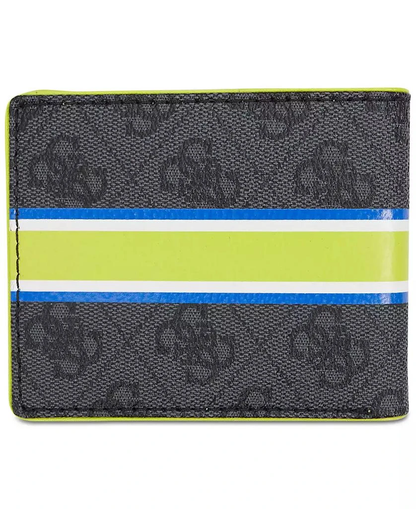 GUESS Men's Dinate Signature Stripe Quatro-G Print RFID Slimfold Wallet 2