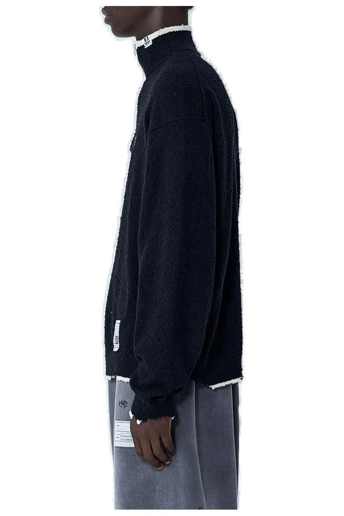 Maison MIHARA YASUHIRO Maison Mihara Yasuhiro Quarter Zip-Up Distressed Jumper 3