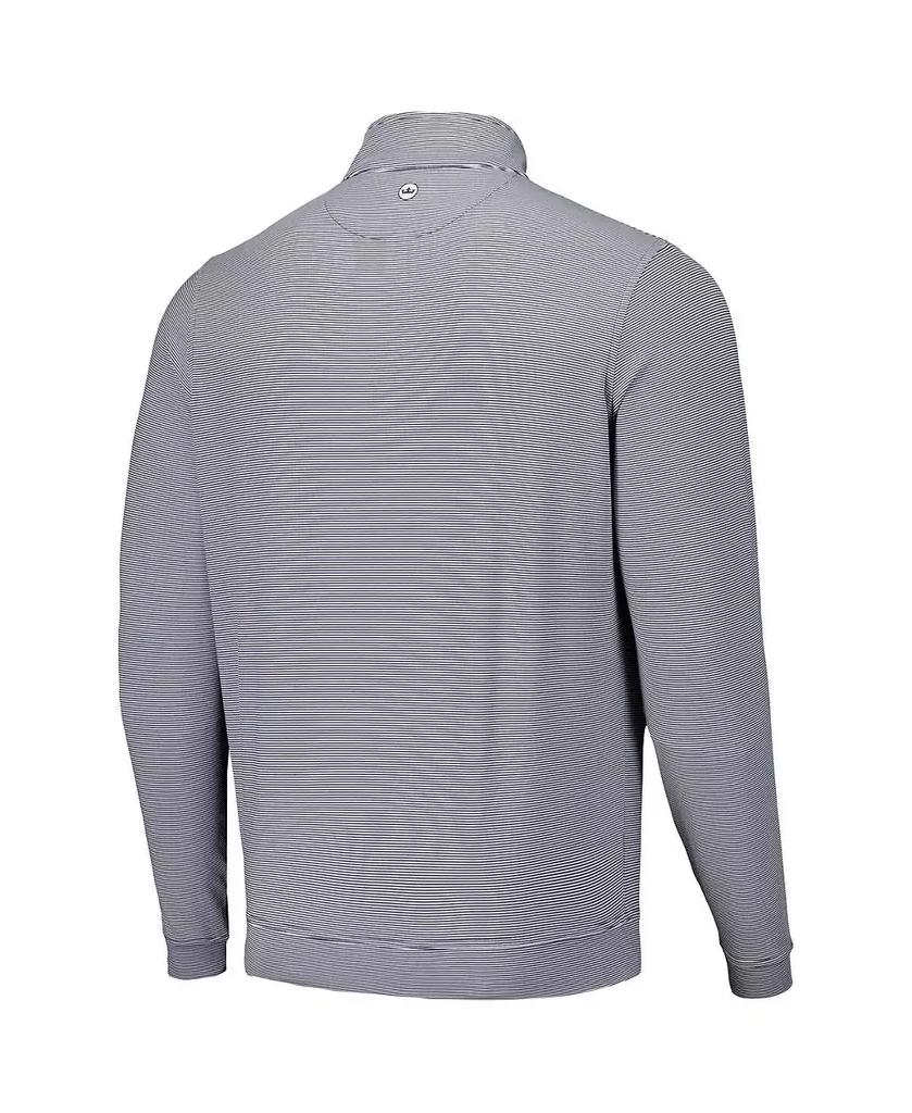 Peter Millar Men's Navy Boston Red Sox Perth Sugar Stripe Performance Quarter-Zip Top