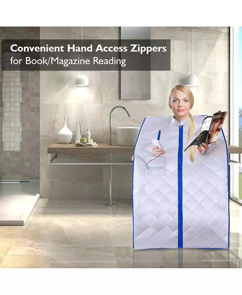 SereneLife Compact 
Portable Infrared Sauna With Foldable Chair 5