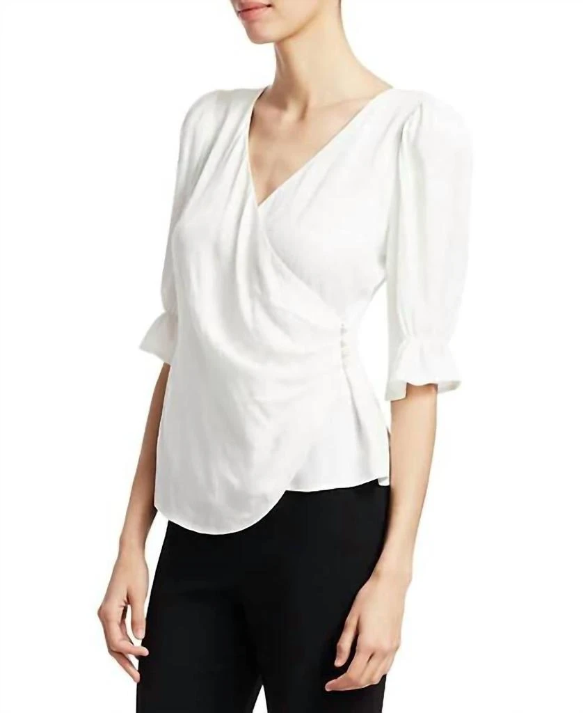 Cinq a Sept Cinq A Sept - Theo Jacquard Wrap V Neck Blouse 4