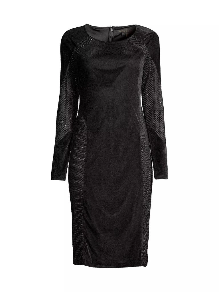 Donna Karan Social Occasion Velvet & Mesh Cocktail Dress 1