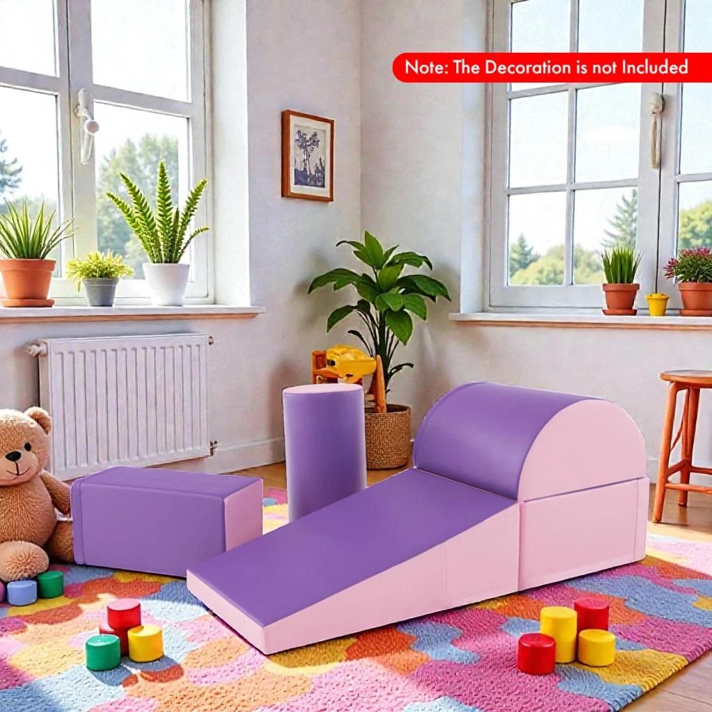 Hivvago Kids’ 5-Piece Soft Climbing 
Crawling Activity Foam Play Set 2