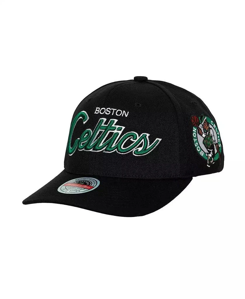 Mitchell & Ness Men's Black Boston Celtics MVP Team Script 2.0 Stretch-Snapback Hat 1