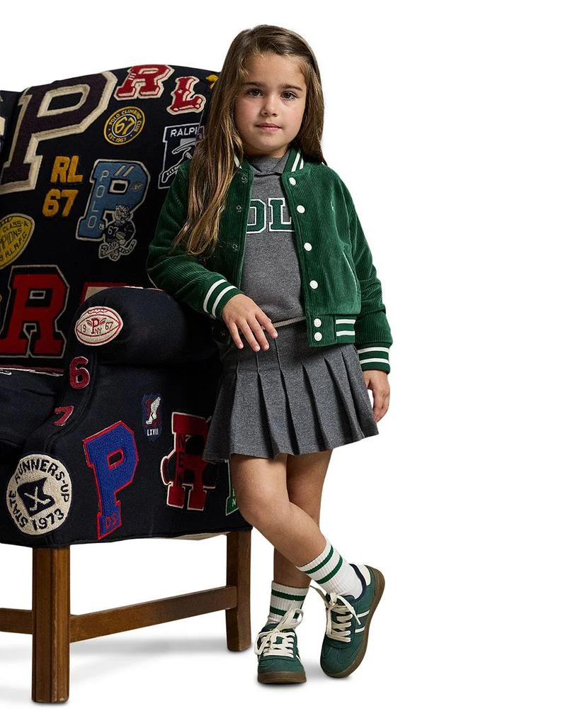 Ralph Lauren Girls' Logo Fleece Polo Sweatshirt - Big Kid, Little Kid 1