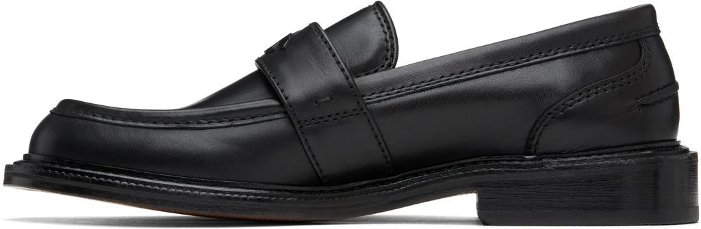 Maison Kitsune Black Leather Loafers 3