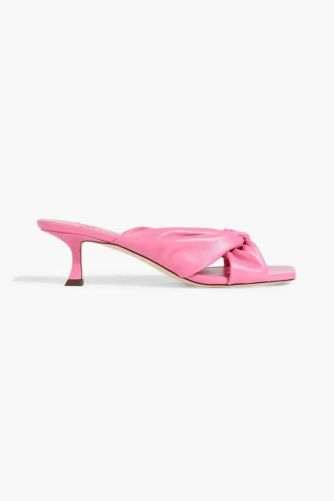 Jimmy Choo Avenue 50 twisted leather mules 1