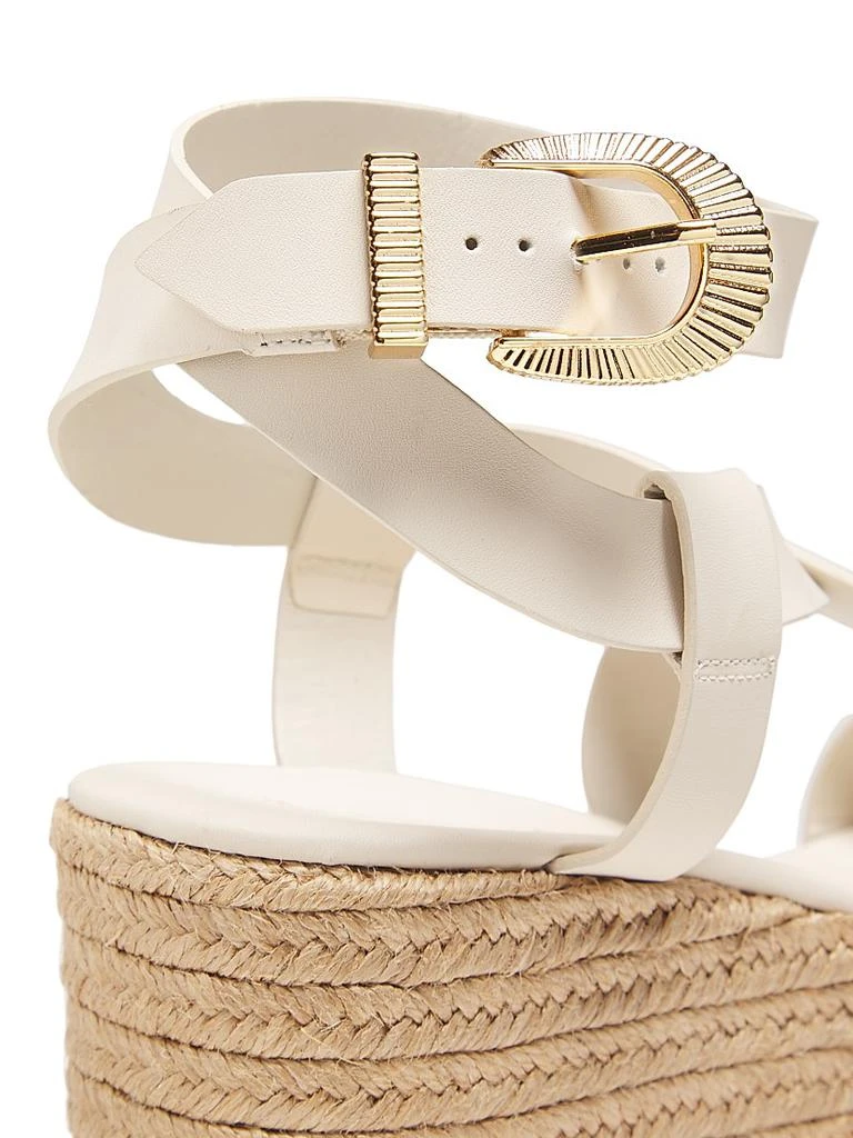 Schutz Harper Leather & Raffia Sandals 5