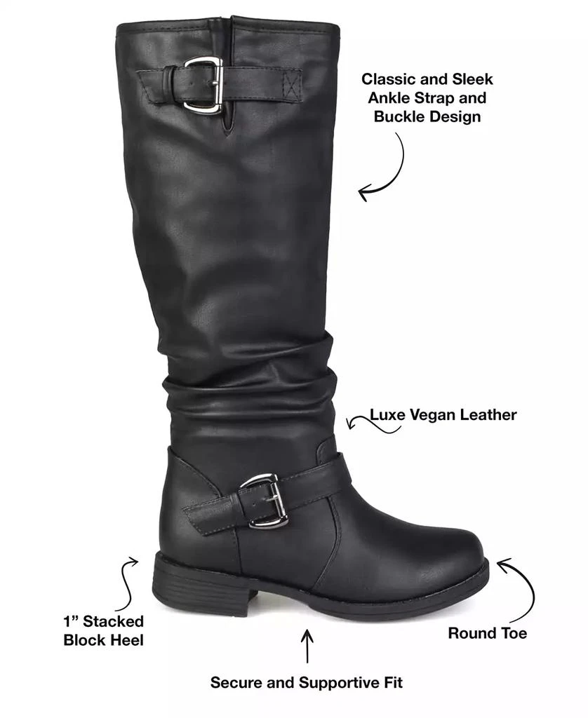 Journee Collection Women's Stormy Extra Wide Calf Knee High Riding Boots 6