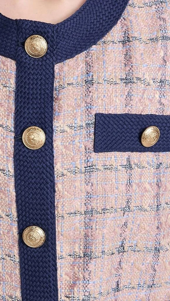 L'Agence Laurel Oversized Vest In Tan/pink 5