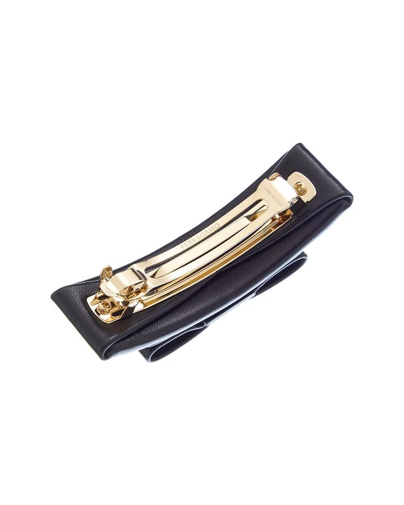 Salvatore Ferragamo Ferragamo Logo Engraved Bow Hair Clip 2
