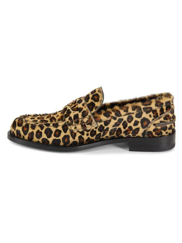 Roberto Cavalli Leopard Leather Penny Loafers 4
