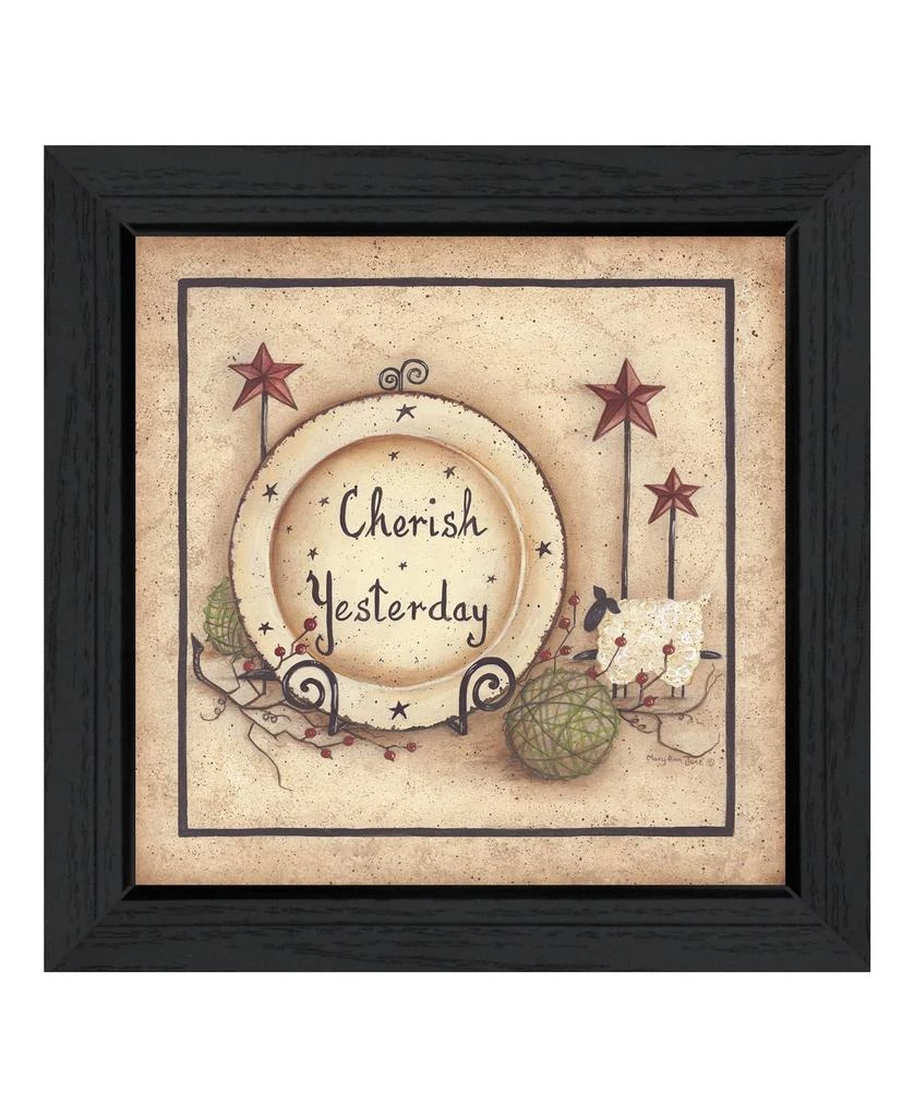 Hivvago Cherish Yesterday 4 Black Framed Print Wall Art 2