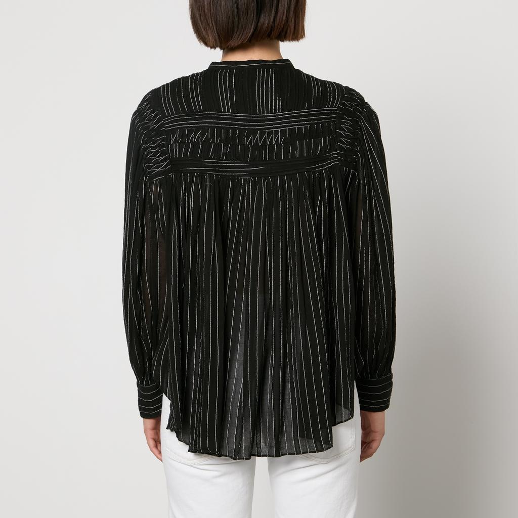 Marant Etoile Marant Etoile Plalia Striped Cotton-Seersucker Blouse