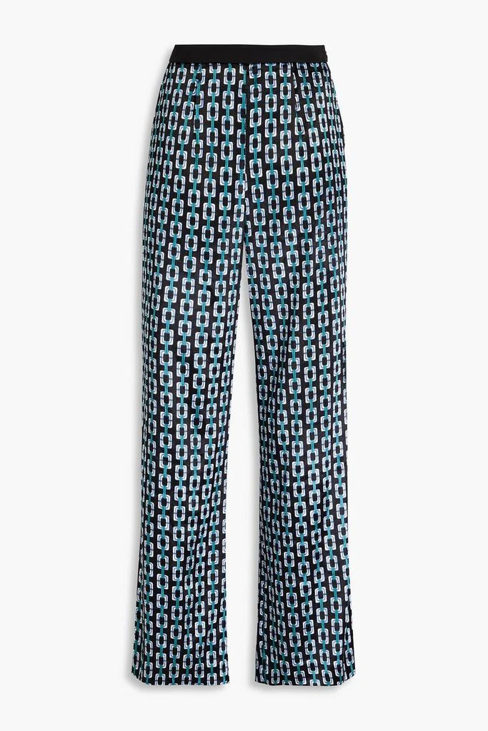Diane von Furstenberg Vegas printed velvet straight-leg pants 1