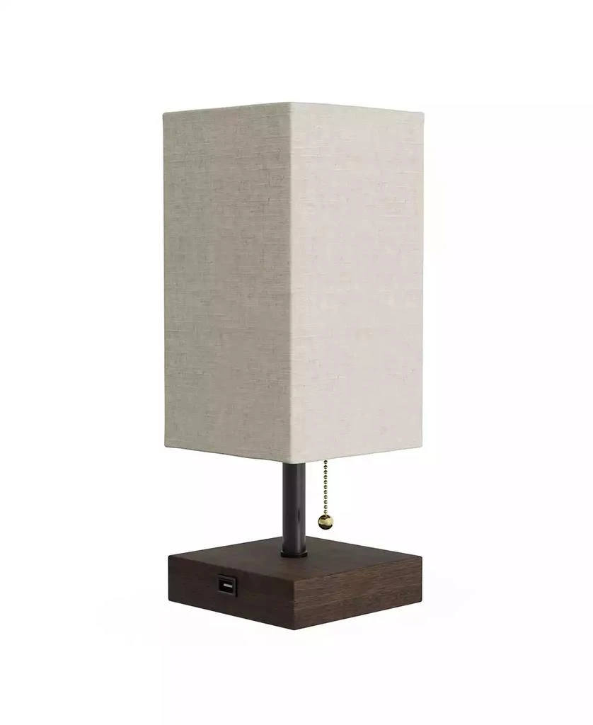 Lavish Home 14" USB Modern Desk Rectangle Desk Lamp