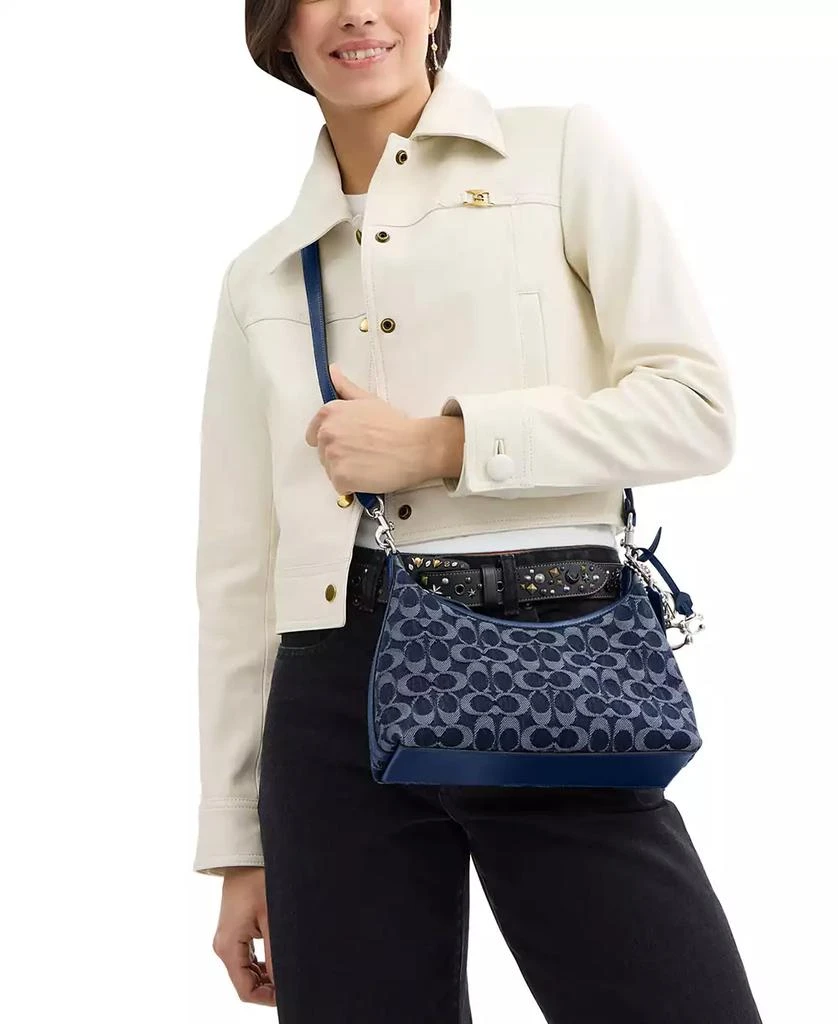 Coach Juliet Small Shoulder Bag 25 in Signature Denim 2