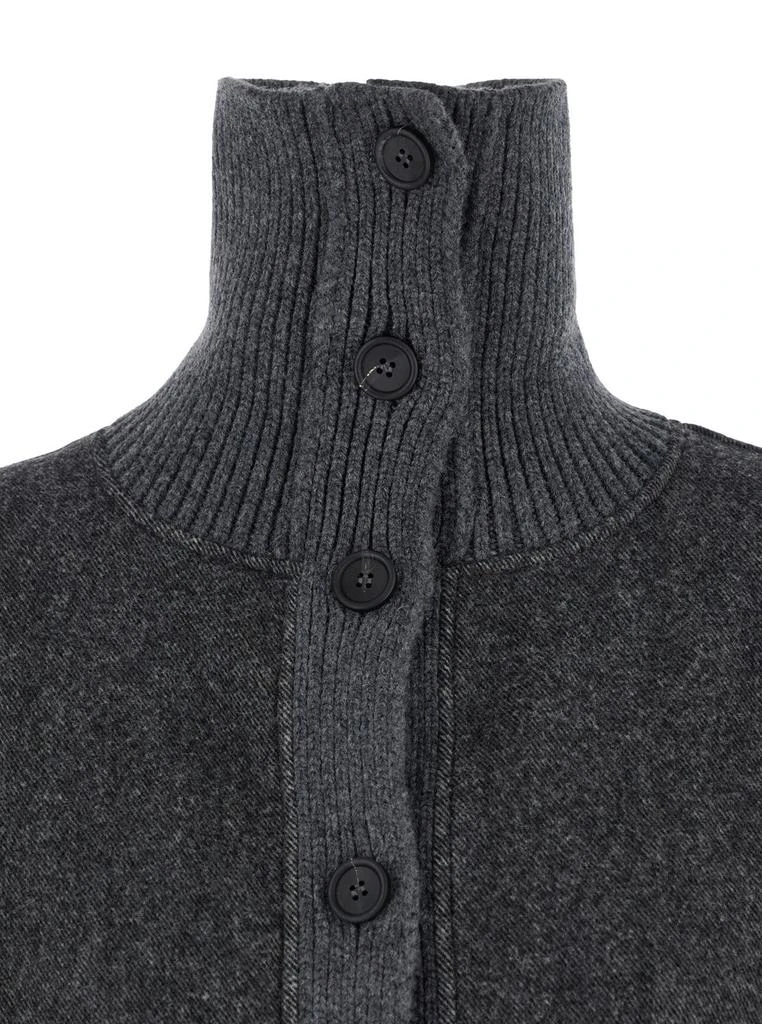 Fabiana Filippi Fabiana Filippi Embellished Button-Up Knitted Cape 3