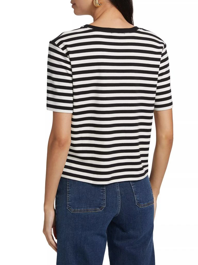 FRAME Striped Cotton Pocket T-Shirt 5