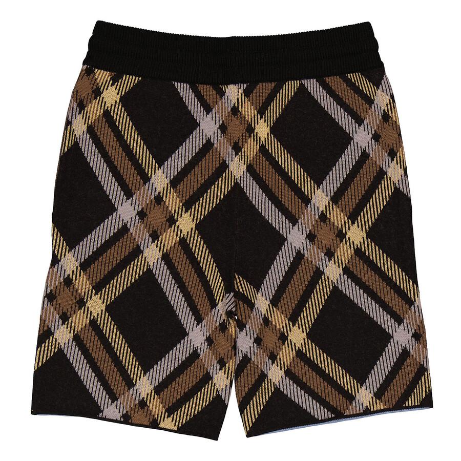 Burberry Boys Blue Milo Contrast Check Shorts