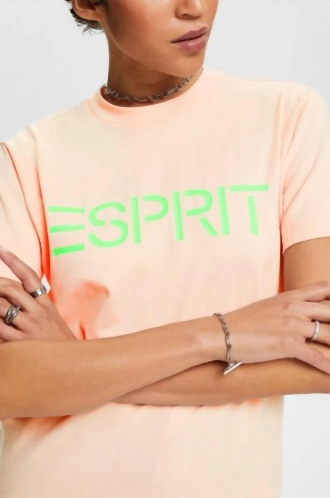 Esprit Esprit - Logo Crewneck Cotton T-Shirt 3