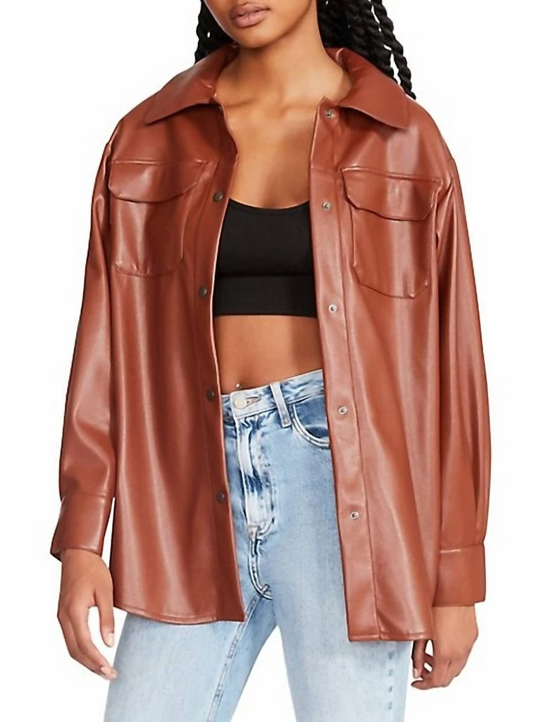 BB Dakota Bb Dakota - Brooklyn Vegan Leather Shacket 3