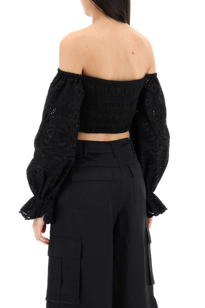 Self Portrait Self-Portrait Off-Shoulder Cropped Top 3