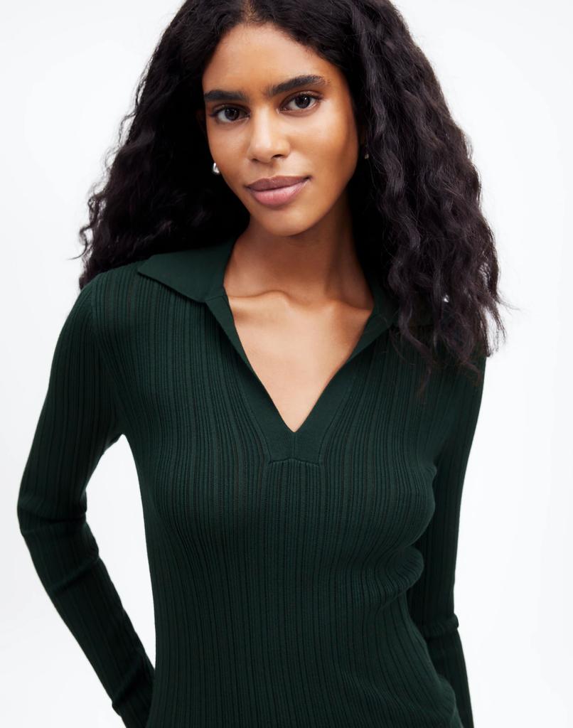 Madewell The Signature Knit Johnny-Collar Sweater