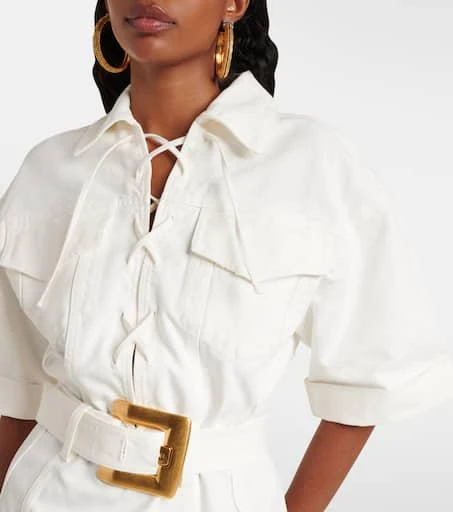 Balmain Cotton canvas shirt dress 4