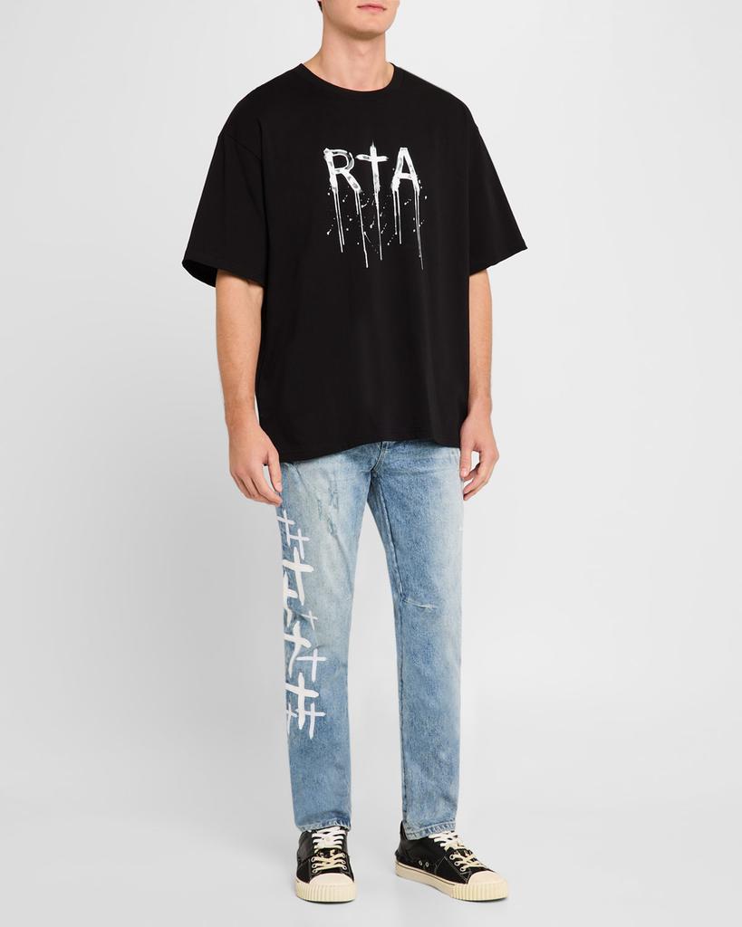 RTA Men's Bryant Jeans with Cross Patches