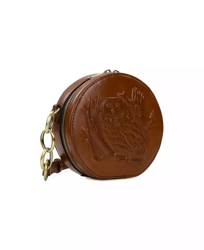 Patricia Nash Owl Tooled Leather Devonia Round Crossbody Bag 3
