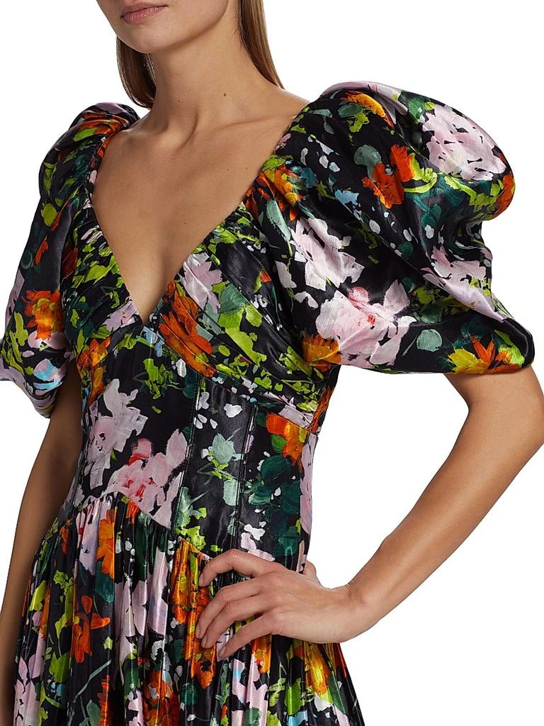 knee length dresses for ladies Gabrielle Plunge Midi Dress | Black