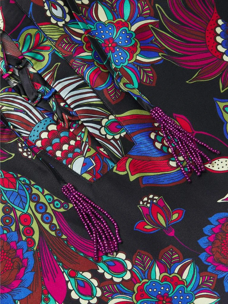 Johnny Was Avya Floral Silk Kimono-Style Dress 6