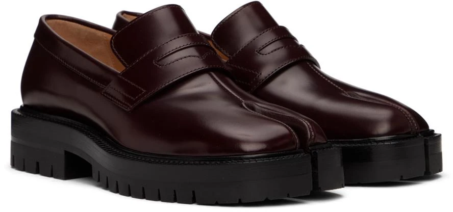 MAISON MARGIELA Burgundy Tabi County Loafers 4