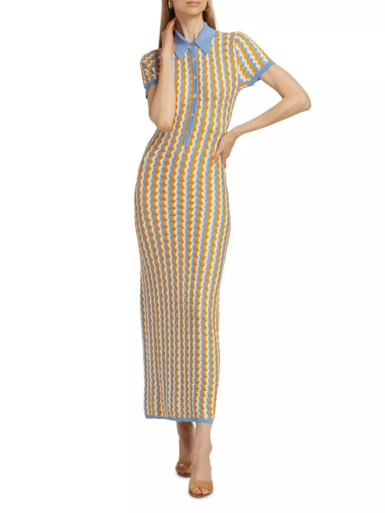 Ronny Kobo Quinlan Striped Knit Maxi Dress 3