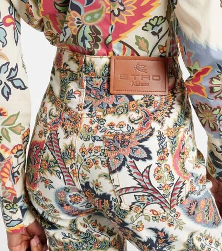 ETRO Printed mid-rise straight jeans 6