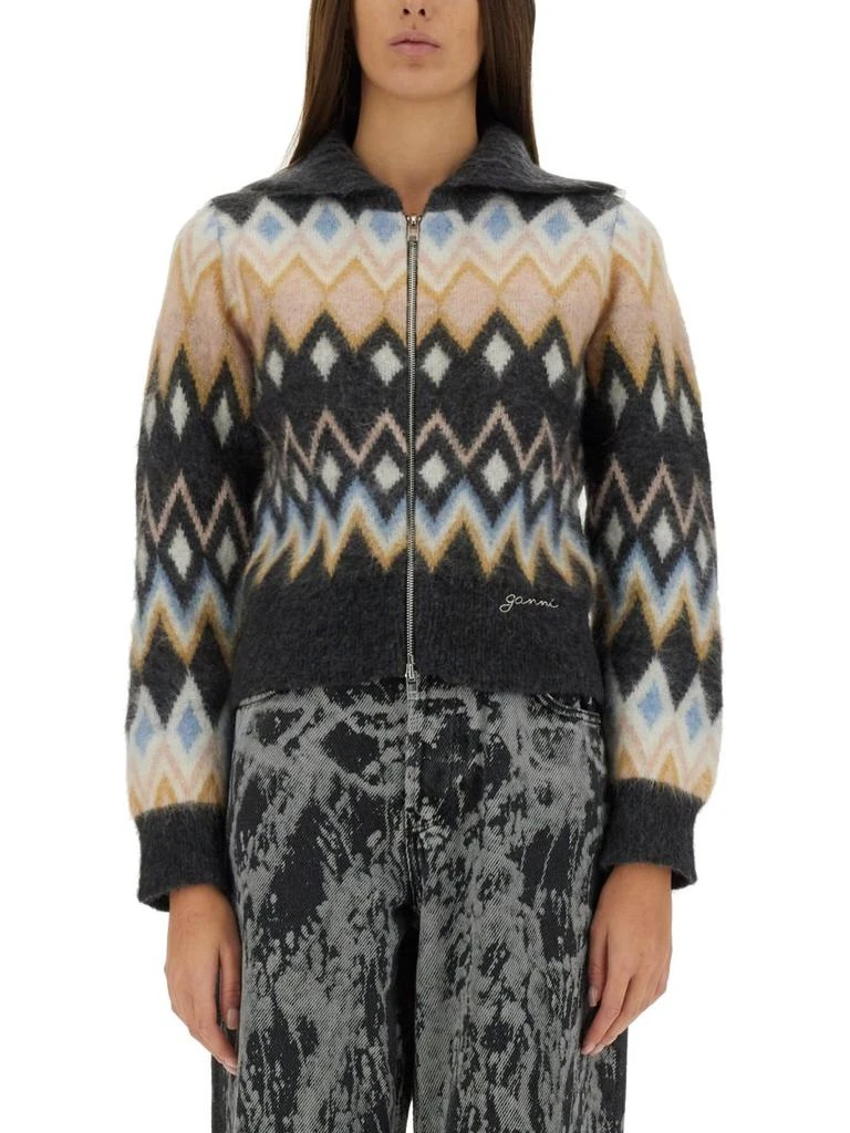 Ganni Ganni Zip Cardigan 1