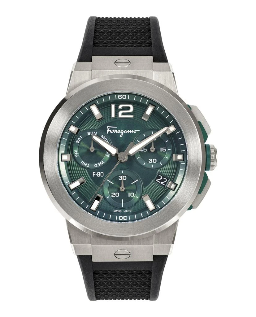 Salvatore Ferragamo F-80 Titanium Tech Silicone Watch 1