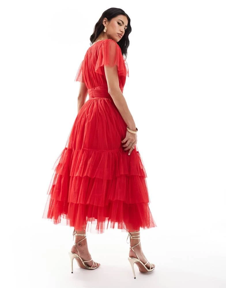 Shop Lace & Beads Madison v neck tulle midi dress in red on Sale at BeyondStyle Get 32% Off Lace & Beads Madison v neck tulle midi dress in red with Shop Lace & Beads Madison v neck tulle midi dress in red on Sale at BeyondStyle Get 32% Off Lace & Beads Madison v neck tulle midi dress in red with